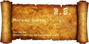 Morvay Barna névjegykártya